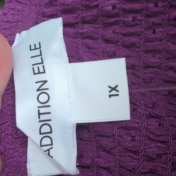 NWT Addition Elle Purple Eyelet Fit & Flare Babydoll Dress NWT 1X - Picture 13 of 16